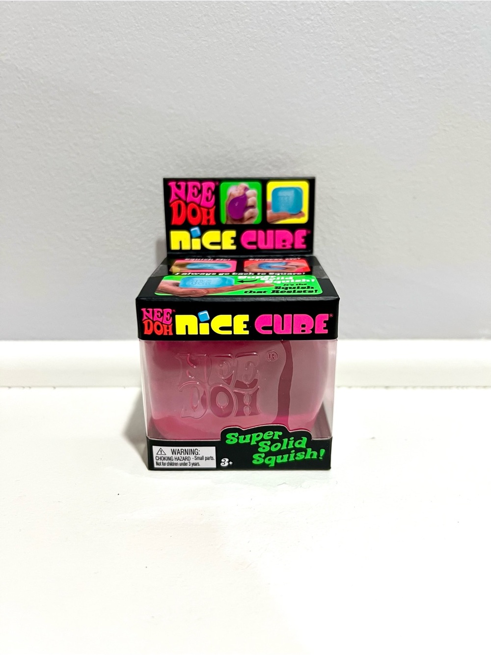 NeeDoh Nice Cube Super Solid Squish - Pink